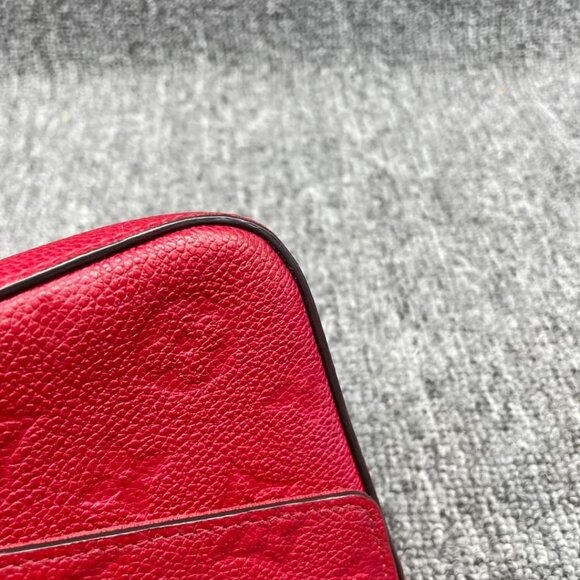 100%  Authentic Louis Vuitton Pochette Felicie Red W/P Monogram Shoulder Bag - Picture 7 of 16